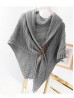 Knitted Cape w/ Buckle Detailing